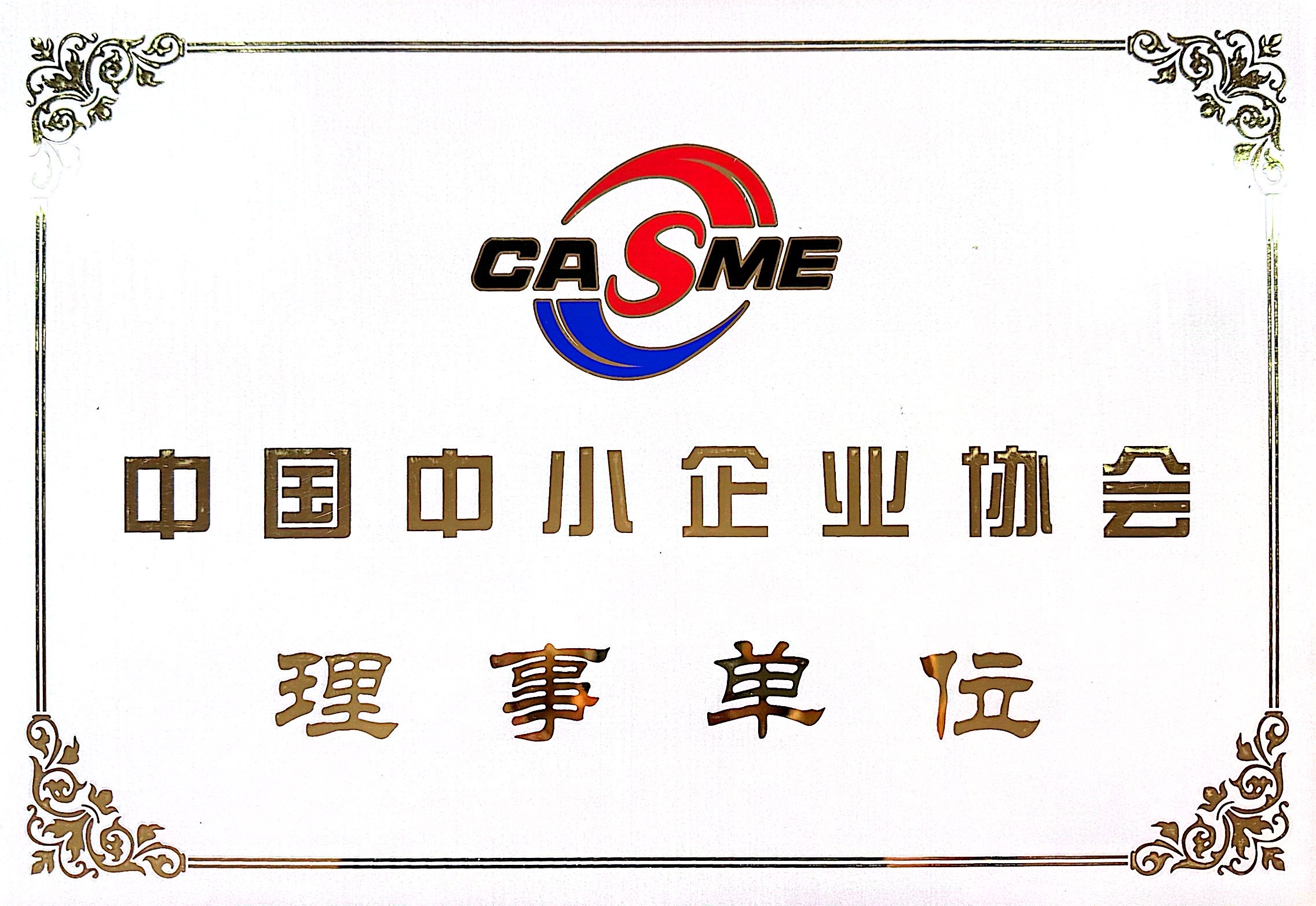 熱烈祝賀我司入選為中國中小企業協會理事單位